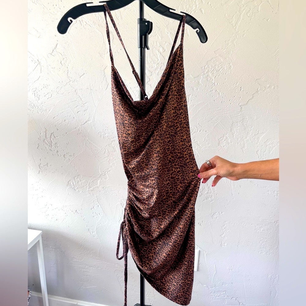 SHEIN Brown Leopard Print Dress